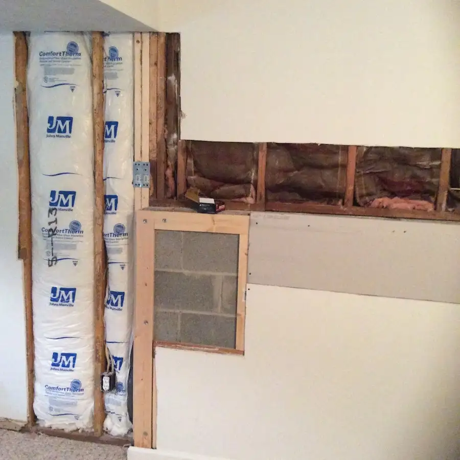 Wall insulation replacement during Odor Removal & Deodorization in Gretna